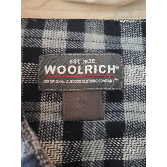 Woolrich blue grey plaid cotton long sleeve button down shirt - 2XL / XXL - Picture 4 of 6